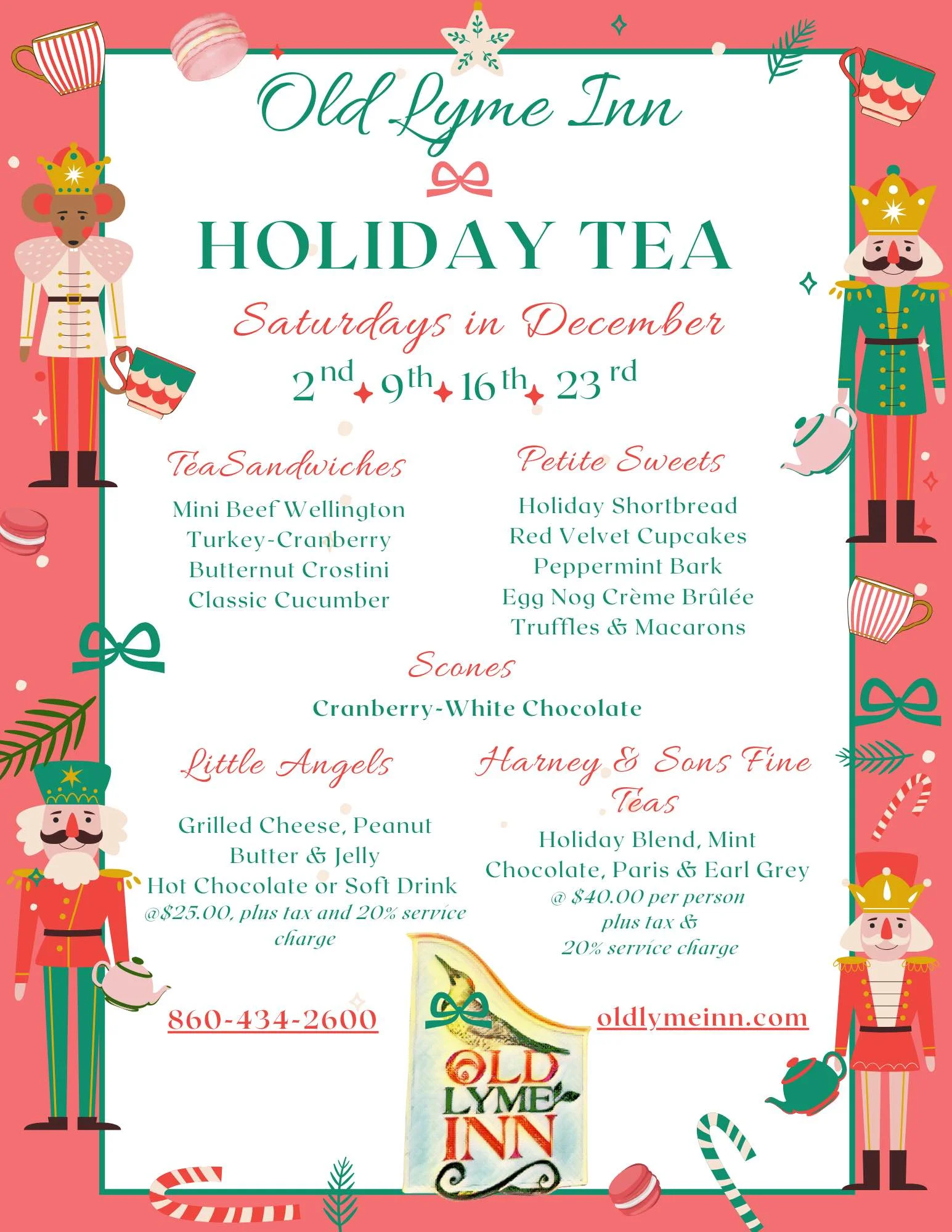 Holiday Tea Menu