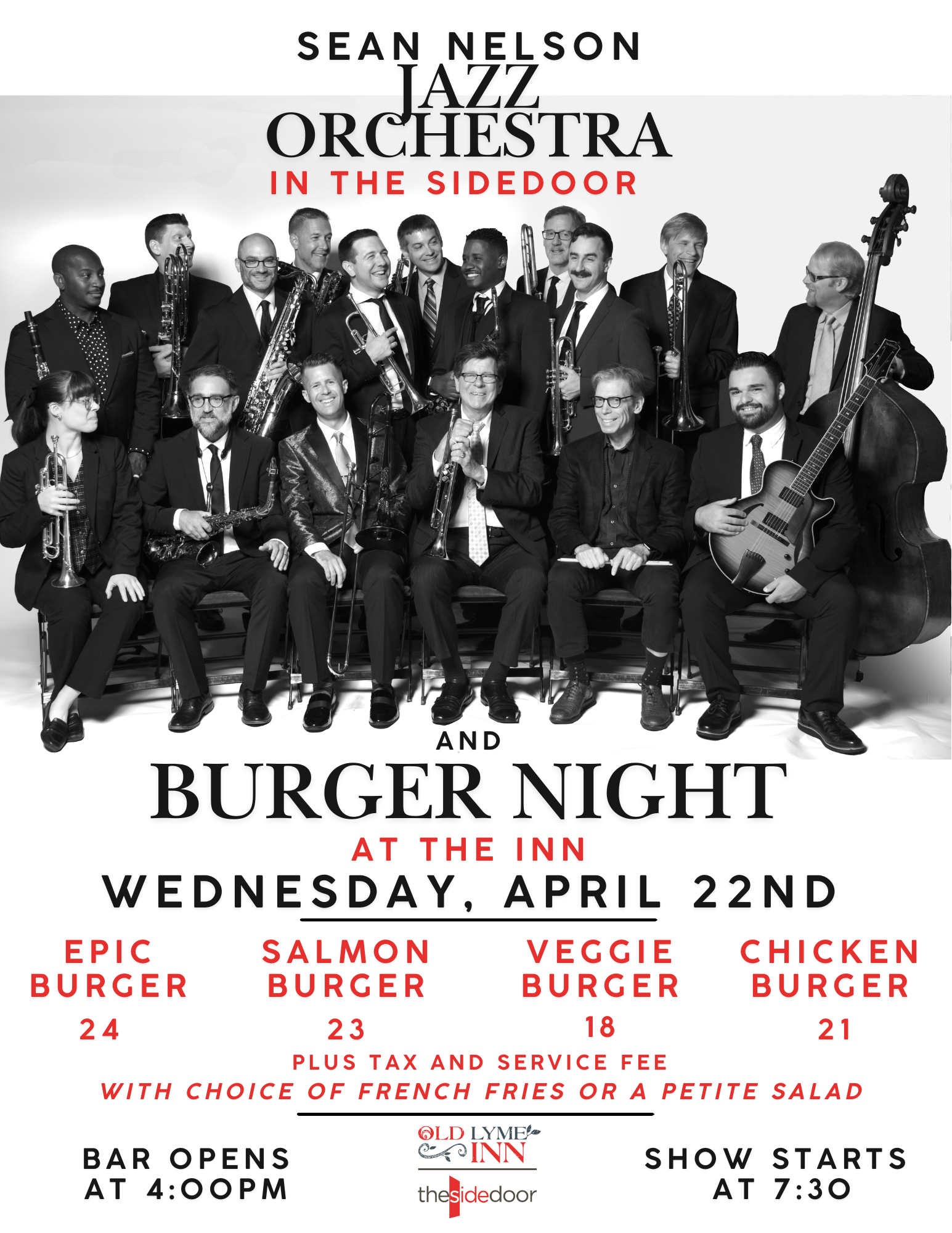 Burger Night Menu
